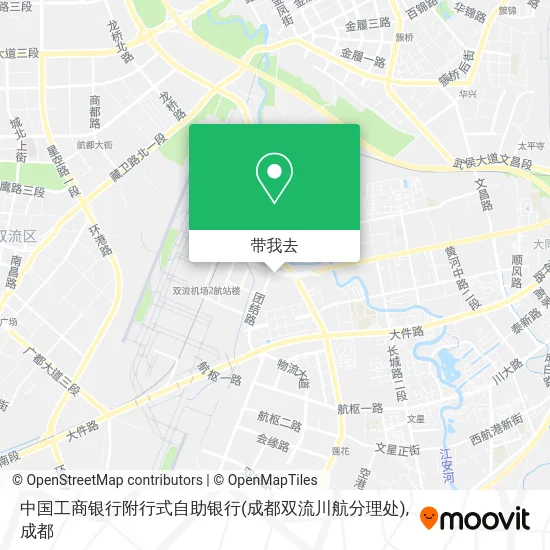 中国工商银行附行式自助银行(成都双流川航分理处)地图