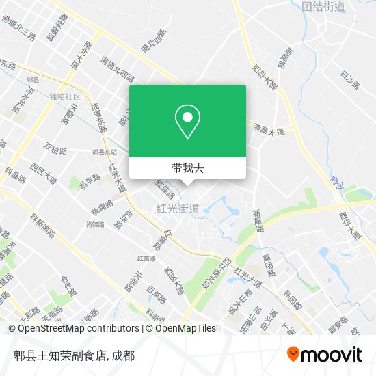 郫县王知荣副食店地图