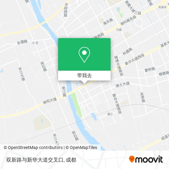 双新路与新华大道交叉口地图