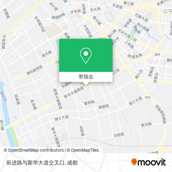 前进路与新华大道交叉口地图