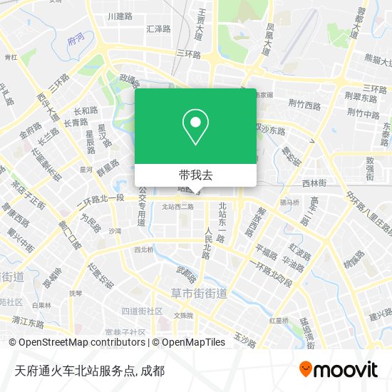 天府通火车北站服务点地图