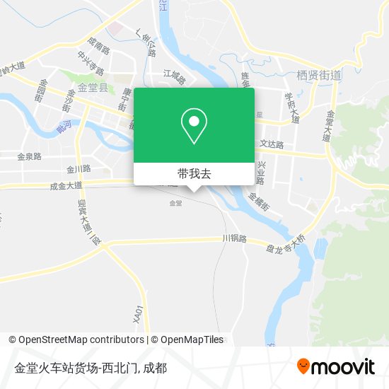 金堂火车站货场-西北门地图