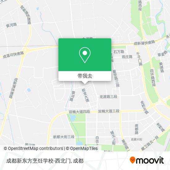 成都新东方烹饪学校-西北门地图