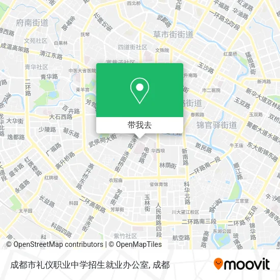 成都市礼仪职业中学招生就业办公室地图