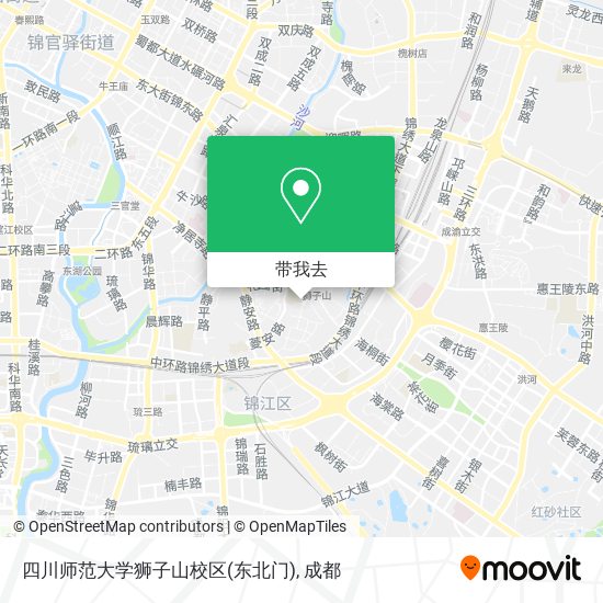 四川师范大学狮子山校区(东北门)地图