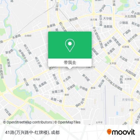 41路(万兴路中-红牌楼)地图