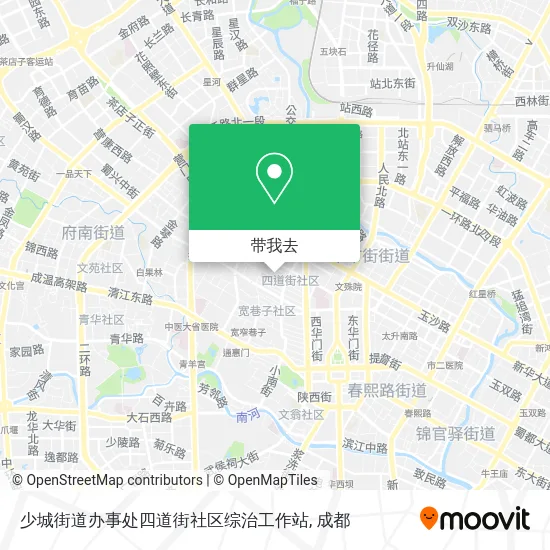 少城街道办事处四道街社区综治工作站地图