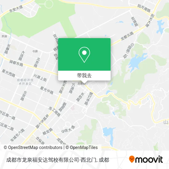成都市龙泉福安达驾校有限公司-西北门地图