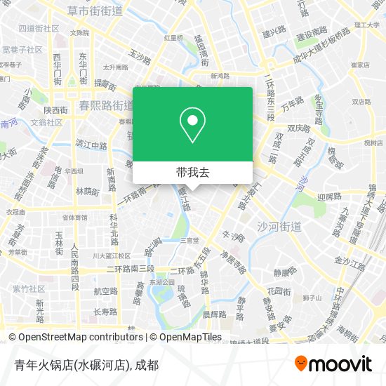 青年火锅店(水碾河店)地图