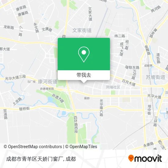 成都市青羊区天娇门窗厂地图