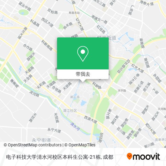 电子科技大学清水河校区本科生公寓-21栋地图