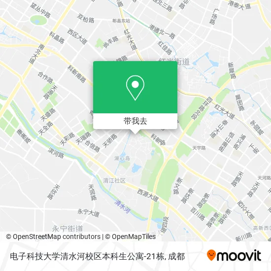 电子科技大学清水河校区本科生公寓-21栋地图
