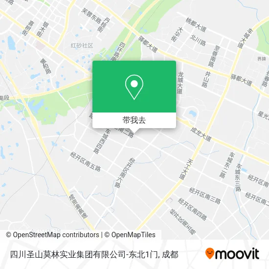 四川圣山莫林实业集团有限公司-东北1门地图