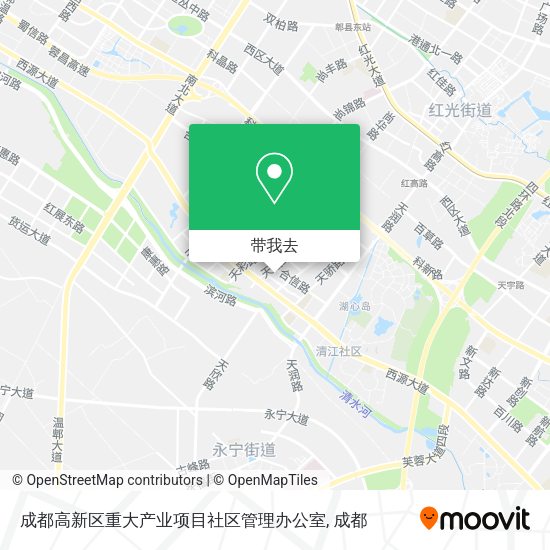 成都高新区重大产业项目社区管理办公室地图