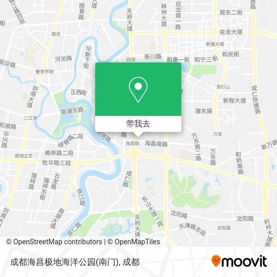 成都海昌极地海洋公园(南门)地图