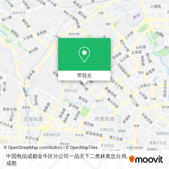 中国电信成都金牛区分公司一品天下二奥林黄忠分局地图