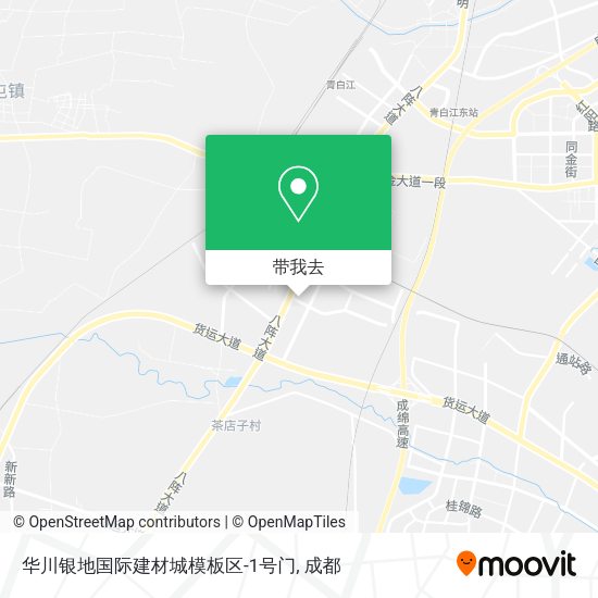 华川银地国际建材城模板区-1号门地图