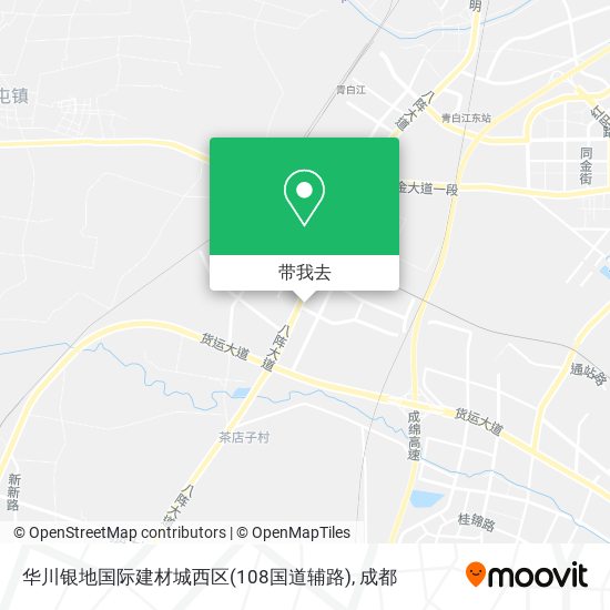 华川银地国际建材城西区(108国道辅路)地图