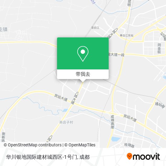 华川银地国际建材城西区-1号门地图