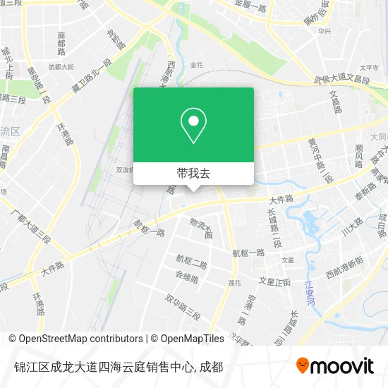 锦江区成龙大道四海云庭销售中心地图