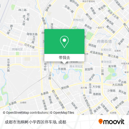 成都市泡桐树小学西区停车场地图