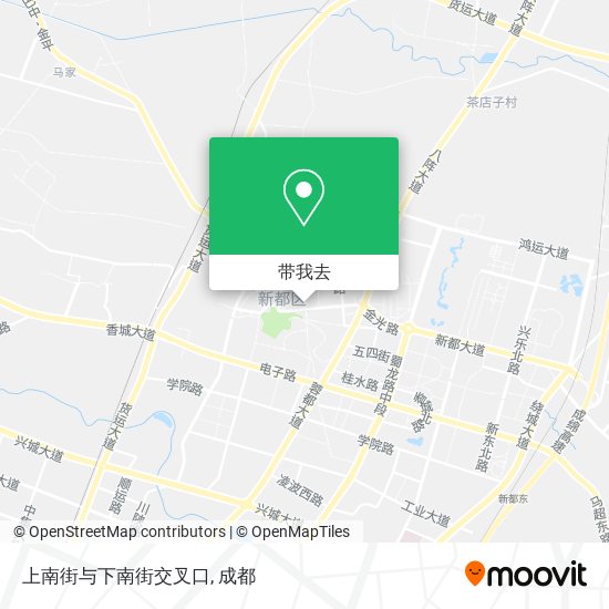 上南街与下南街交叉口地图