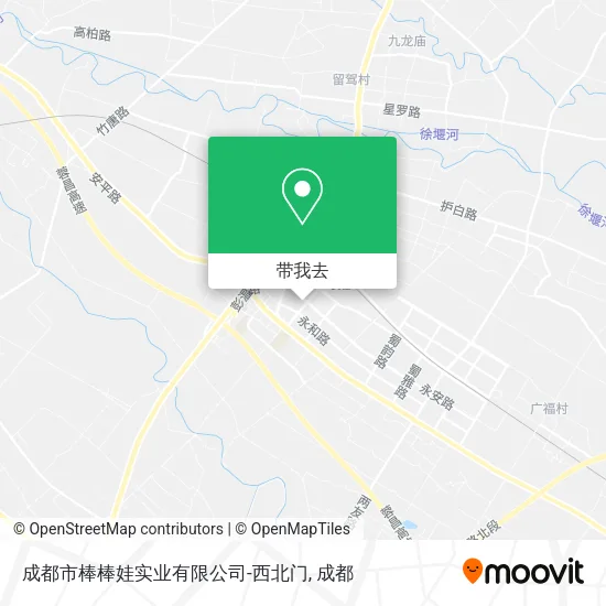 成都市棒棒娃实业有限公司-西北门地图
