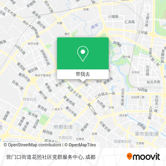 营门口街道花照社区党群服务中心地图