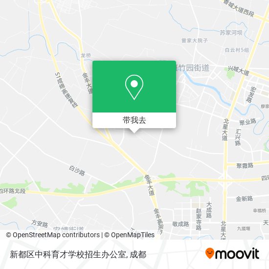新都区中科育才学校招生办公室地图