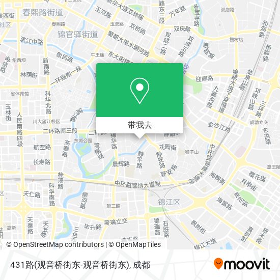 431路(观音桥街东-观音桥街东)地图