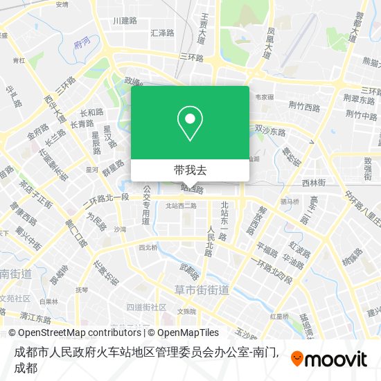 成都市人民政府火车站地区管理委员会办公室-南门地图