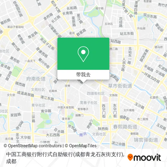中国工商银行附行式自助银行(成都青龙石灰街支行)地图