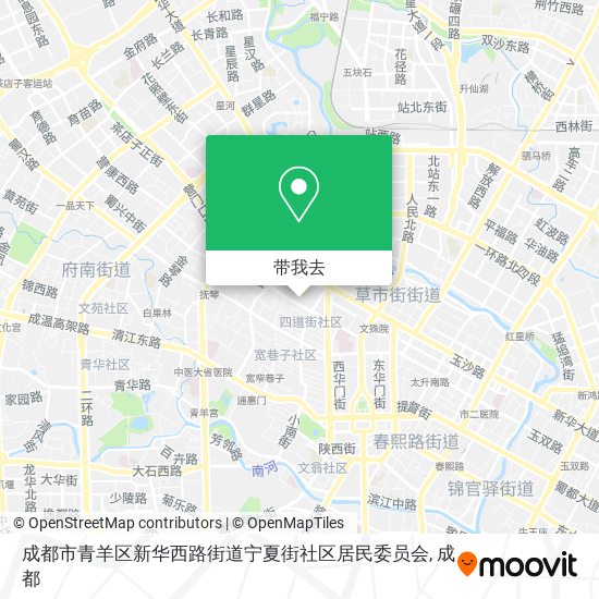 成都市青羊区新华西路街道宁夏街社区居民委员会地图