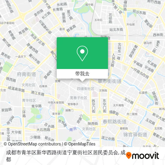 成都市青羊区新华西路街道宁夏街社区居民委员会地图