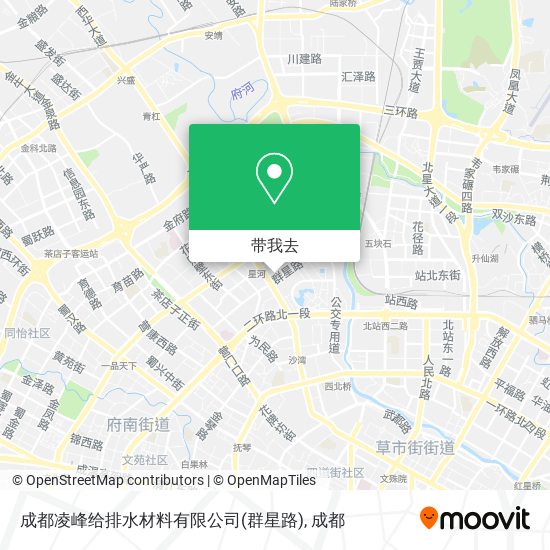 成都凌峰给排水材料有限公司(群星路)地图