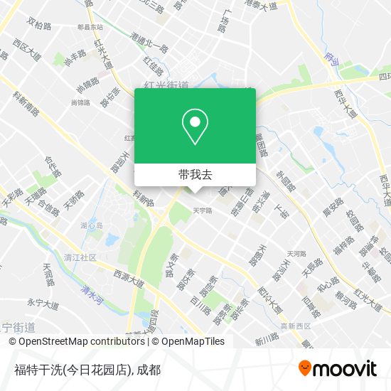 福特干洗(今日花园店)地图