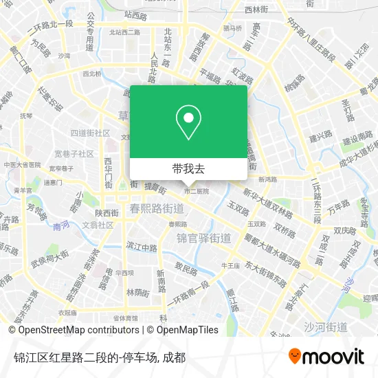 锦江区红星路二段的-停车场地图
