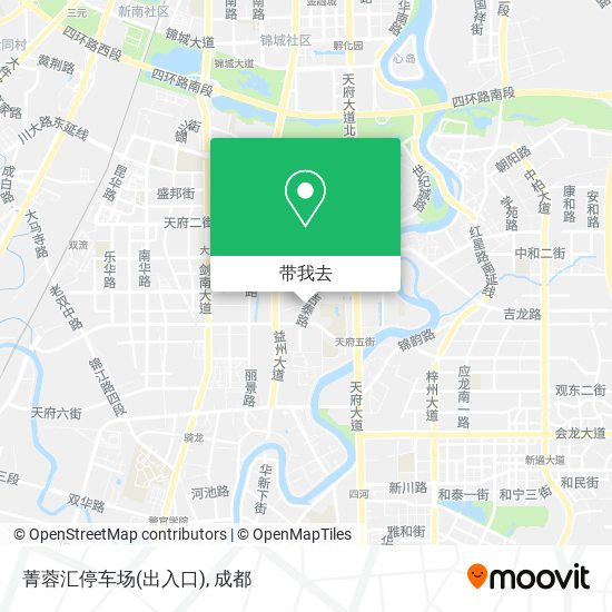 菁蓉汇停车场(出入口)地图