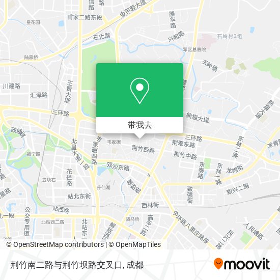 荆竹南二路与荆竹坝路交叉口地图