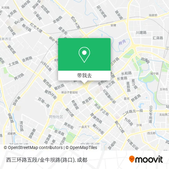 西三环路五段/金牛坝路(路口)地图