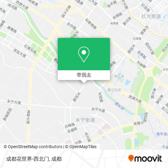 成都花世界-西北门地图