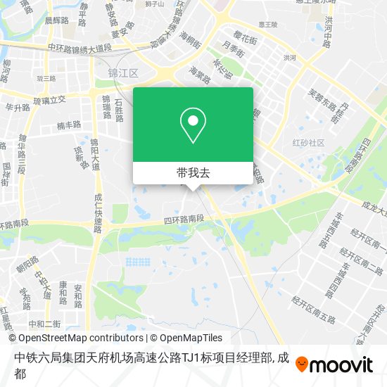中铁六局集团天府机场高速公路TJ1标项目经理部地图