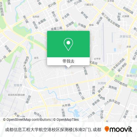 成都信息工程大学航空港校区探测楼(东南2门)地图