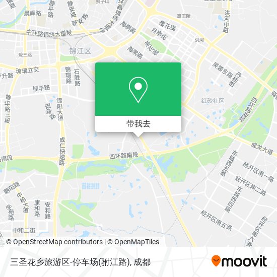 三圣花乡旅游区-停车场(驸江路)地图
