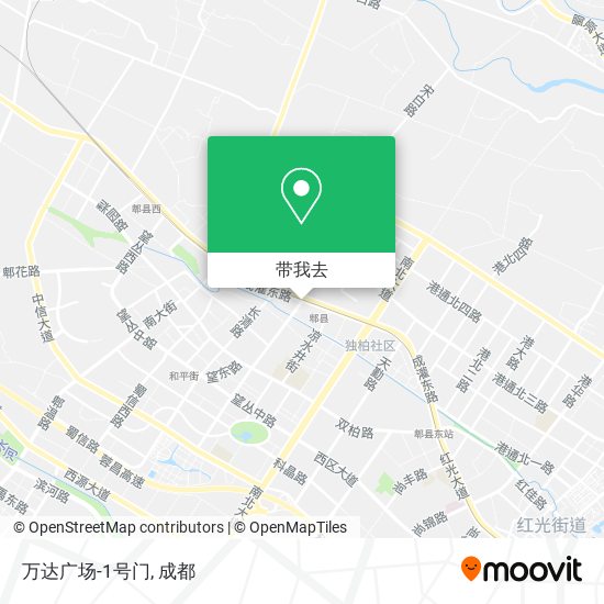 万达广场-1号门地图
