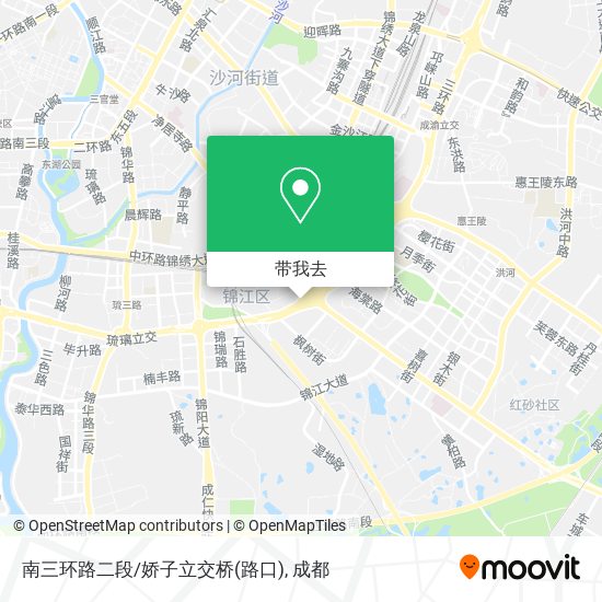 南三环路二段/娇子立交桥(路口)地图