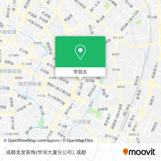 成都龙发装饰(华润大厦分公司)地图