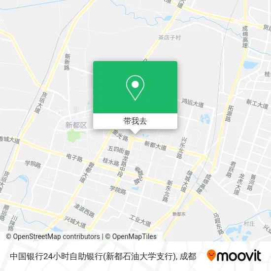 中国银行24小时自助银行(新都石油大学支行)地图