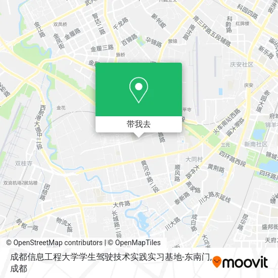 成都信息工程大学学生驾驶技术实践实习基地-东南门地图
