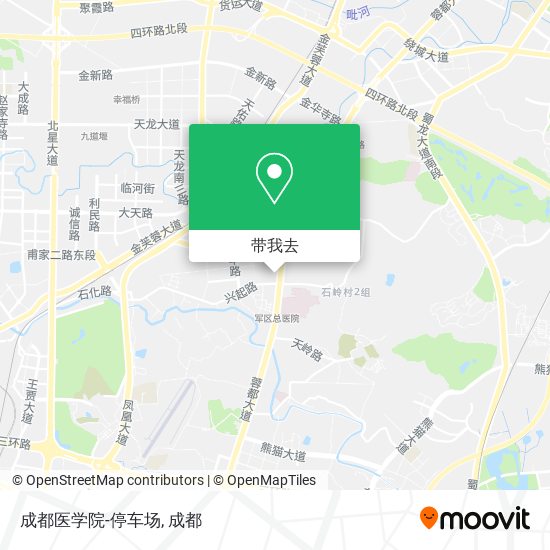 成都医学院-停车场地图